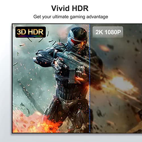 4K HDMI Cable 10 FT 2-Pack, HDMI Cord 10 Foot High Speed HDMI to HDMI Cable 4K@60Hz, 2K 1440P@144Hz, 1080P, HDCP 2.2, HDR, 3D, ARC & Ethernet for HDTV, Laptop, Monitor, PS5, PS4, Xbox - size: 10FT