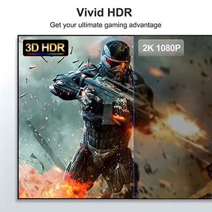 4K HDMI Cable 10 FT 2-Pack, HDMI Cord 10 Foot High Speed HDMI to HDMI Cable 4K@60Hz, 2K 1440P@144Hz, 1080P, HDCP 2.2, HDR, 3D, ARC & Ethernet for HDTV, Laptop, Monitor, PS5, PS4, Xbox - size: 10FT