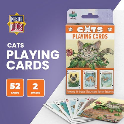 MasterPieces Officially Licensed Cats Playing Cards - 54 Card Deck for Adults - style: Cats
