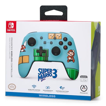 PowerA Enhanced Wireless Controller for Nintendo Switch - SMB3, Switch Lite/Switch-OLED Model, Nintendo Switch 2, Gamepad, game controller, Bluetooth controller (Amazon Exclusive) - color: Super Mario Bros. 3