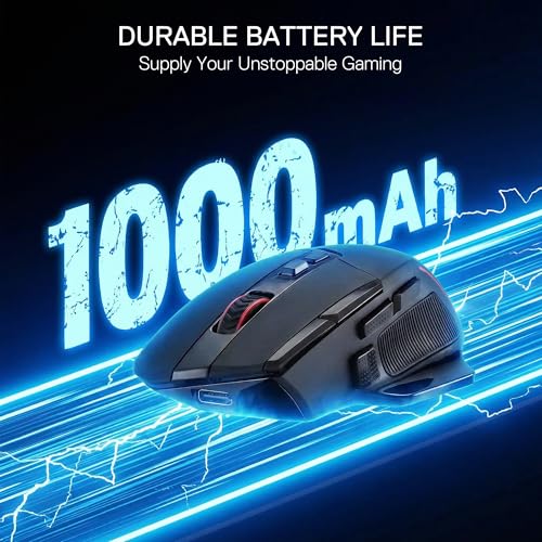 Redragon M925 PRO Wireless RGB Gaming Mouse 26000 DPI Remapping Keys | Cable-Free 0 Delay, Redefine Keybinding Macro, Vibing Backlight, Ergonomic Grip Body Comfort - size: Standard, style: Wireless