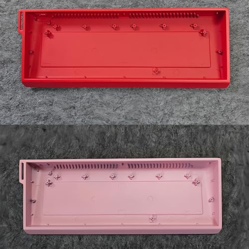 FKZ H60 Aluminum Keyboard Case,60% Compact Customized Mechanical Gaming Keyboard Housing Compatible with Wooting60/Win60/GH60/MADLIONS MAD60HE/61Keys Barebones Keyboard DIY (Red) - color: Red