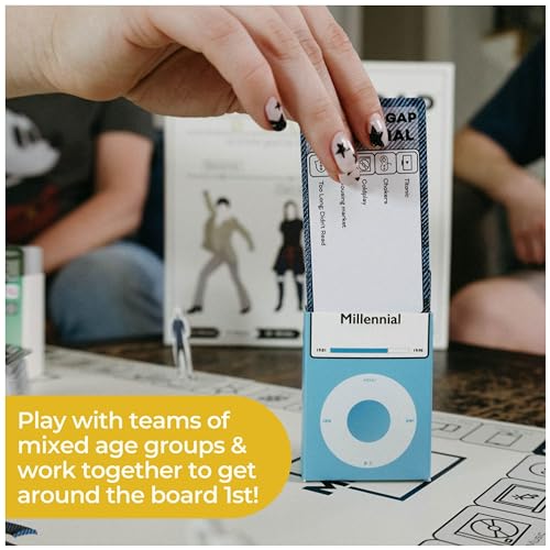 Spin Master Games, Mind The Gap Deluxe Trivia Game, A Board Game for All Generations, Play on Thanksgiving, Friendsgiving, Birthdays & Family Nights, 2-12 Players, for Ages 10 & Up - color: Mind the Gap Deluxe