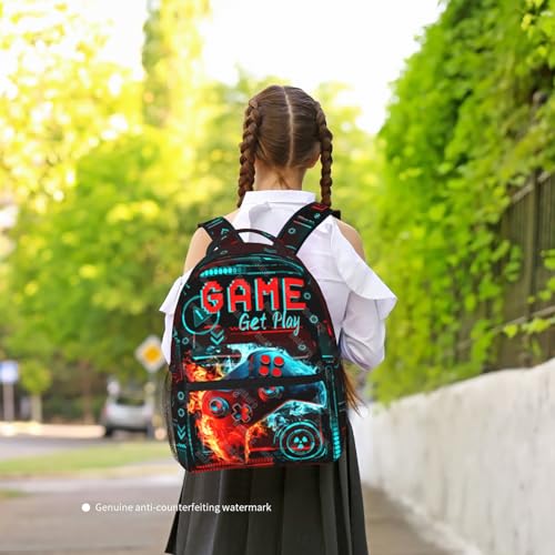 School Backpack for Boys- Video Game Backpacks Boys Backpack for Kids Children Teens Elementary Middle School - Students Bookbag Ages 6-18, Game Bookbag Travel Back Pack - color: Gamepad