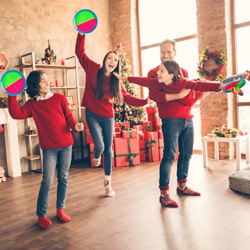 PlayZap Toss and Catch Ball Set - Outdoor Toys for Kids Games - Outside Yard Pool Beach Toys for 3 4 5 6 7 8+ Years Old Boys Girls - Birthday Baseball Gift - color: Pink 4 Paddles 4 Balls