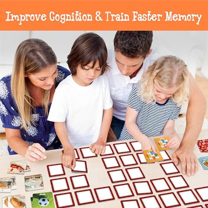 Hebayy 72 PCS Daily Items Matching Game, 36 Designs Everyday Objects Memory Cards Engaging Picture Matching Game, Educational Learning Toys for Preschool 4 5 6 Years Old - style: Daily Items