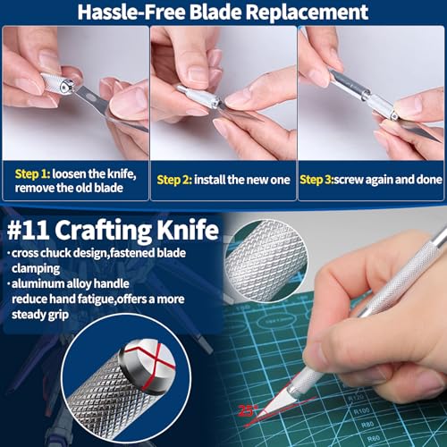 25Pcs Hobby Modeling Kit Tools Building Modeler Basic Tool for Gundam Basic Model Assembling, Building and Repairing