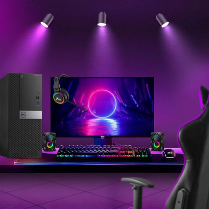 Dell Gaming Desktop Tower Computer PC – Intel Core i5-6500 – 32GB RAM – 1TB SSD – GeForce GTX 1050 Ti – New 24" Monitor – RGB Keyboard & Mouse – RGB Speakers – Wi-Fi – Windows 11 Pro (Renewed)
