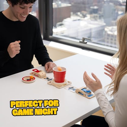 King Pong Original Shot-Making Tabletop Game for Kids, Teens & Adults | 1-4 Players | Skill-Based Gameplay | Many Ways to Play | Competitive Friends & Family Game