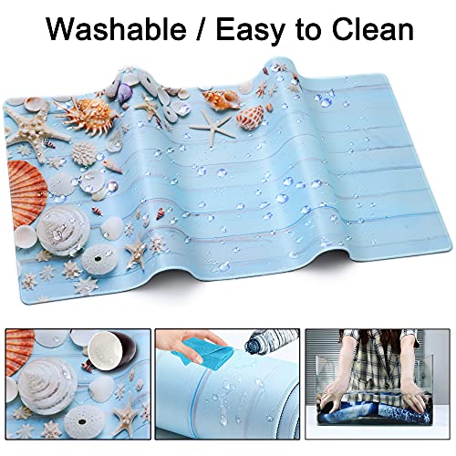 Desk Mat Pad,Large XXL Extended Mouse Pad Mat for Desktop Keyboard | 35''×15.6'' XXL Extended Gaming Mouse Pad with Non-slip Base Desk Matt Mousepad for Computer,Office,Keyboard and Laptop - color: C5-Sea Shell