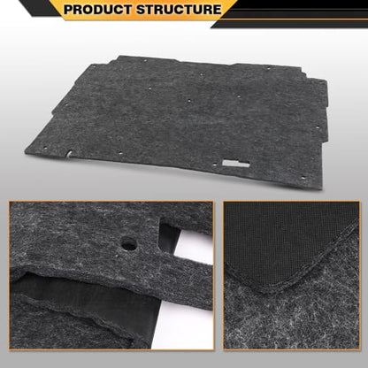 CNNELL Hood Insulation Pad 1/2" w/ Clips Compatible with Chevy S10 1982-1993, Compatible with Chevy S10 Blazer 1983-1993 - style: 1982-1993 Chevy S10