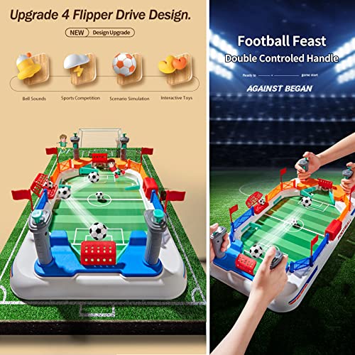 COUOMOXA Soccer Board Game for Kids: Mini Foosball Table Game - Interaction Soccer Toys for 3 4 5 6 7 8-12 Year Old Indoor Family Playroom Party - Perfect Birthday Sports Gift for Boys Girls