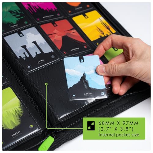Vault X 9 Pocket Exo-Tec Zip Binder Red + 400 Penny Sleeves Gift Bundle