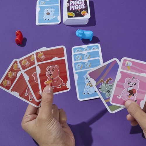 Hasbro Gaming Piggy Piggy Card Game | Family Games for Kids, Teens, and Adults | 2 to 6 Players I 20 Mins. Average | Quick-Playing Travel Games | Fun Summer Activities | Vacation Essentials | Ages 7+