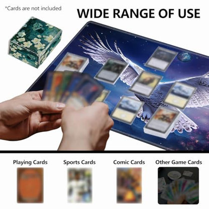 Strong Magnet MTG Demon Deck Box Playing Card Case Magic The Gathering Commander Deck Box Creative Pattern Trading Card Storage Box for Collectible Games, The Green Frog In The Pond - color: The Green Frog In The Pond