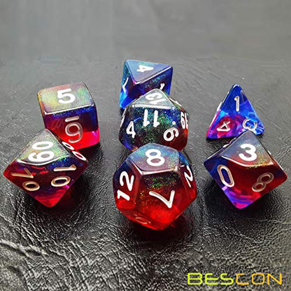 Bescon New Moonstone Dice Valor Stone, Polyhedral Dice Set of 7 - color: Valor Stone