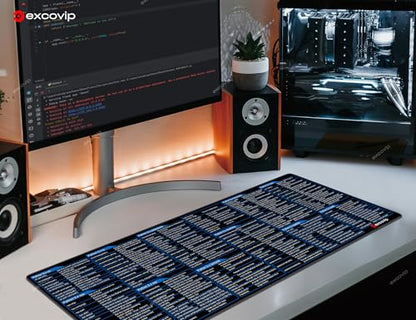 excovip Commands Shortcuts Mouse Pad for Python3.x-Extended Large Cheat Sheet Mousepad PC Office Spreadsheet Keyboard Mouse Mat Non-Slip Stitched Edge 80x30x0.2 cm 0548 - color: for Python3.x