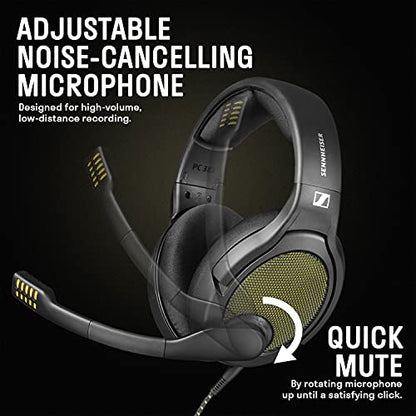 Drop + Sennheiser PC38X Gaming Headset — Noise-Cancelling Microphone with Over-Ear Open-Back Design, Velour Earpads, Compatible with PC, PS4, PS5, Switch, Xbox, Mac, Mobile, and More