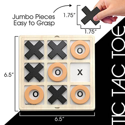 Keeping Busy Tic Tac Toe Dementia Activities for Seniors | Alzheimer Products for Elderly Patients | Fun Memory Game Toy & Cognitive Brain Puzzle for Senior Citizens w/Memory Loss or Alzheimers