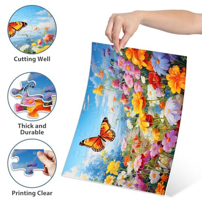 6 Pack 36 Piece Large Jigsaw Puzzle for Seniors Puzzles Dementia Alzheimer's Products and Activities for Elderly Adults Alzheimer's Puzzles Easy Memory Games Gift for Seniors Patients in Nursing Home - style: 36 Large Pieces