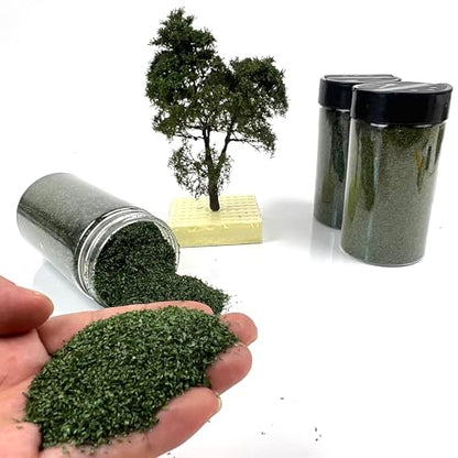 Multicolor Leaf Model - 300ml Miniature Scenery Material for Train Railway, Diorama, Car Scene & Scale Landscape Layouts (Fir Green) - color: Fir Green