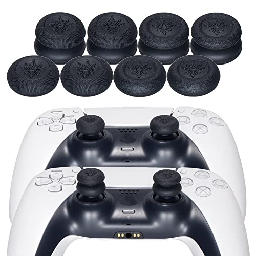 Studded Printing Silicone Cover Skin Case for PS5 Controller x 1(Graffiti) with Pro Thumb Grips x 8