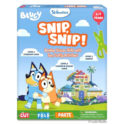 Skillmatics Bluey Scissor Skills Preschool Activity Book – Snip Snip | Preschool Cutting & Creative Activities, Felt Craft Kit, Fine Motor Skills Toys, Gifts for Boys & Girls Ages 3, 4, 5, 6, 7 - style: 3. Bluey