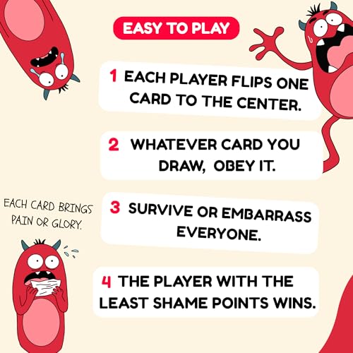 Slap of Shame – Fast Slap Card Game for Adults | Dares & Group Challenges | Funny Party Game for Game Night, Bachelorette & Friends Groups | 2-10 Players