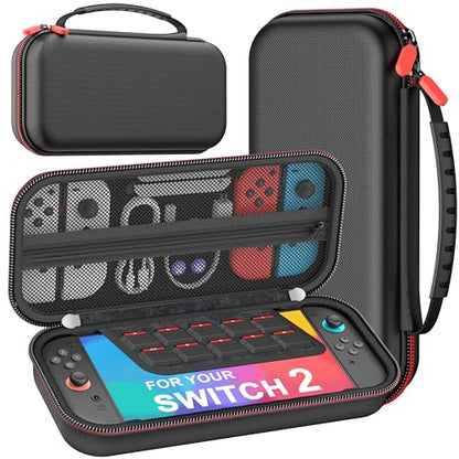AIfasterfly Switch Carrying Case for Nintendo Switch 2 (2025)/Switch/OLED, Travel Carrying Case Hard Shell Protective for Nintendo Switch 2 Accessories,10 Game Card Slots, for Travel and Storage - size: Case Only