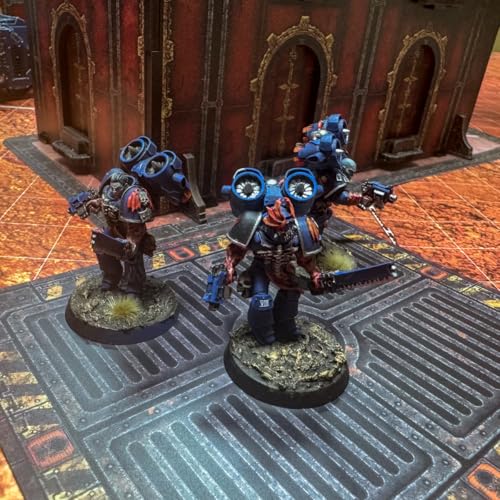 Jucoci Battlezone Creation Kit 9PCS Tabletop Terrain Wargame Terrains Set Compatible with WH40K（Red - color: Red, size: 9 PCS Set