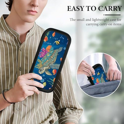PPIKTC Travel Hard Shell Carrying Case for Switch, Shockproof Protective Storage Bag with 15 Game Cartridges, Sea Turtle - color: Design (214)