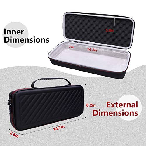 LTGEM DJ Controller Case for Hercules DJControl Mix/DJControl Starlight - Hard Storage Travel Protective Carrying Bag (Case Only) - size: Hercules DJControl Mix