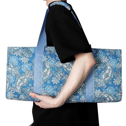 American Mahjong Game Set, 166 Quality White Tiles, 4 All-in-One Color Rack/Pushers, Mahjong Tile Set with Light Blue Printed Carrying Bag - color: Light Blue