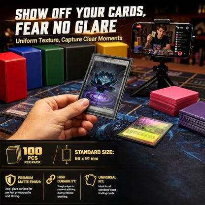 1200 Pack Matte Trading Card Sleeves Perfect for MTG Cards,12 Colour Card Sleeves Magic the Gathering,Standard Cards Fit for Baseball,TCG,Sports Cards