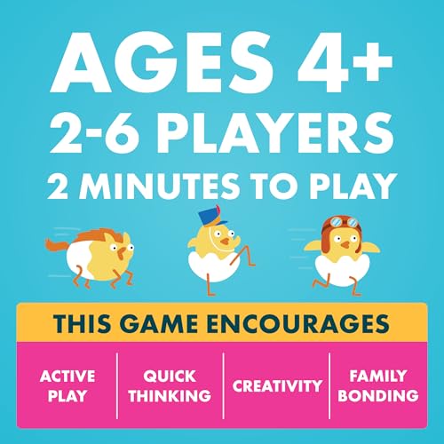 Exploding Kittens Hurry Up Chicken Butt, 2-6 Players, Age 4+ Kids Game | Get the wiggles out with our best‐selling kids game! Jump, laugh, make animal noises, and don’t get stuck with the chicken.