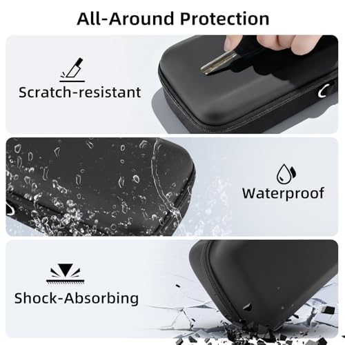 FIWWAT Carrying Case for Nintendo Switch 2 2025, 12 Game Card Slots, Large Capacity Hard Travel Protective Case for Switch 2 Console Accessories Pro Controller, Dock, Black - color: Black