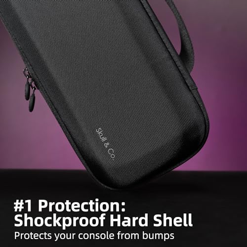 Skull & Co. MaxCarry Hard Carrying Case for Steam Deck, ROG Ally & other Gaming Handhelds-Black