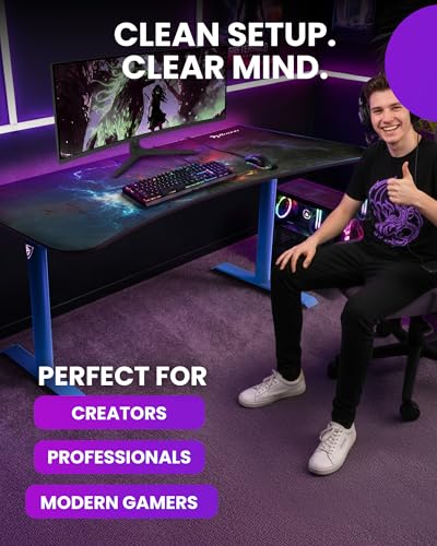 Arozzi Arena Gaming Desk Pad D012 | Full Desk Mouse Pad, Washable Desk Mat, Anti-Slip Rubber Base, Water-Resistant Surface - color: D012