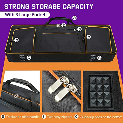 Ruibo 61 Key Keyboard Gig Bag Case,Portable Durable Keyboard Piano Waterproof 600D Oxford Cloth with 10mm Cotton Padded Case Gig Bag 40"x16"x6" - color: Orange