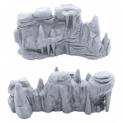 EnderToys Low Grotto Walls - DND Terrain Scenery for Tabletop 28mm Miniatures Wargame
