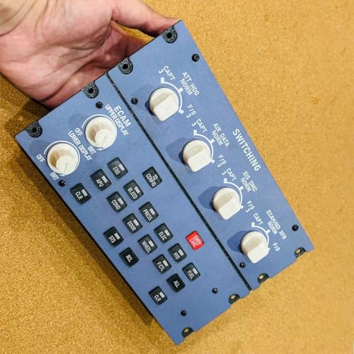 Flight Simulator Controller, A32X ECAM Home Cockpit Panel for MSFS 2020/2024, FE-NIX, FB-W on Windows, Plug-and-Play Display Unit - style: A32X Home Cockpit Panel