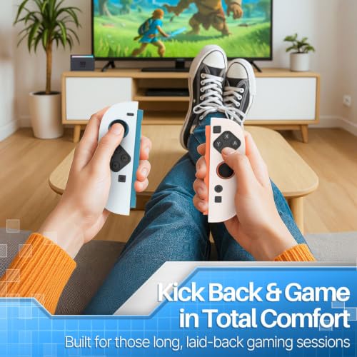 TNP JoyCon 2 Case Cover for Nintendo Switch 2 2025 - Soft Anti-Slip Silicone Protective Skin with Thumb Grip Caps Compatible with Nintendo Switch 2 Joy-Con 2 Controllers, 2 Pack (White) - color: White