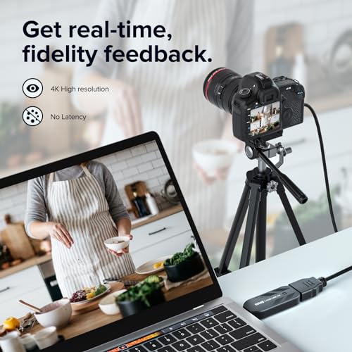 Mwin Cam Link 4K, External Camera Capture Card, 4K30/1080p120 for Streaming and Record via DSLR, Camcorder, Actioncam, Low-Latency for Video Conferencing, Live Streaming, Gaming, on OBS, Zoom, Windows