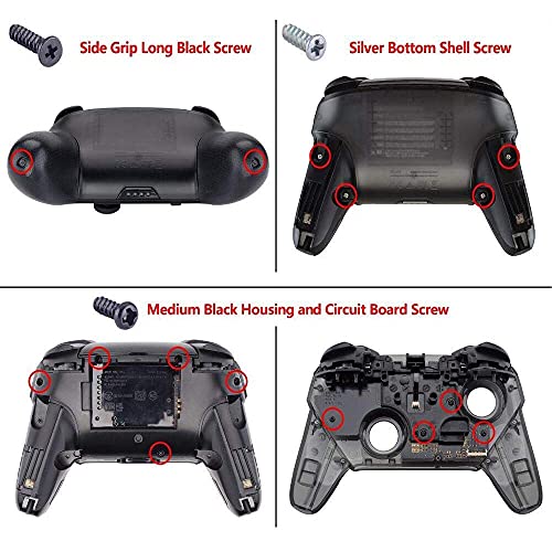 eXtremeRate Purple Repair ABXY D-pad ZR ZL L R Keys for Nintendo Switch Pro Controller, Glossy DIY Replacement Full Set Buttons with Tools for Nintendo Switch Pro - Controller NOT Included - color: Purple