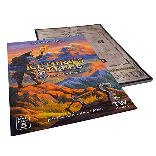 Cartographers: Map Pack 5, Kethra’s Steppe | Expansion for The Award-Winning Game of Map Drawing | Strategy Flip and Write Fantasy Board Game | Family Game for 1-75 Players by Thunderworks Games - style: Pack 5