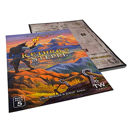 Cartographers: Map Pack 5, Kethra’s Steppe | Expansion for The Award-Winning Game of Map Drawing | Strategy Flip and Write Fantasy Board Game | Family Game for 1-75 Players by Thunderworks Games - style: Pack 5