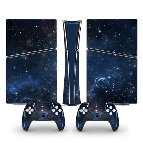 Skin Sticker Compatible with PS5 Slim Digital Console Controller (Black) | Protective Decal Cover, Game Device Vinyl - color: Black