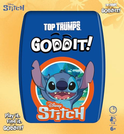 Top Trumps Stitch Goddit! Card Game for Kids and Adults Family Game Travel Game 1 to 6 Players Makes a Great Gift for Ages 6 Plus