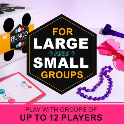 University Games | Bunco Party in a Box Game, for Ladies Night with The Girls, Complete with Fuzzy Die! for 2 to 12 Players Ages 8 and Up, White