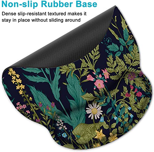 Lateefah Mouse Pad with Wrist Rest, 3-in-1 Gaming Mouse Pad, Keyboard Wrist Rest, Ergonomic Memory Foam Mousepad with Wrist Support for Computer Keyboard - color: Weeds